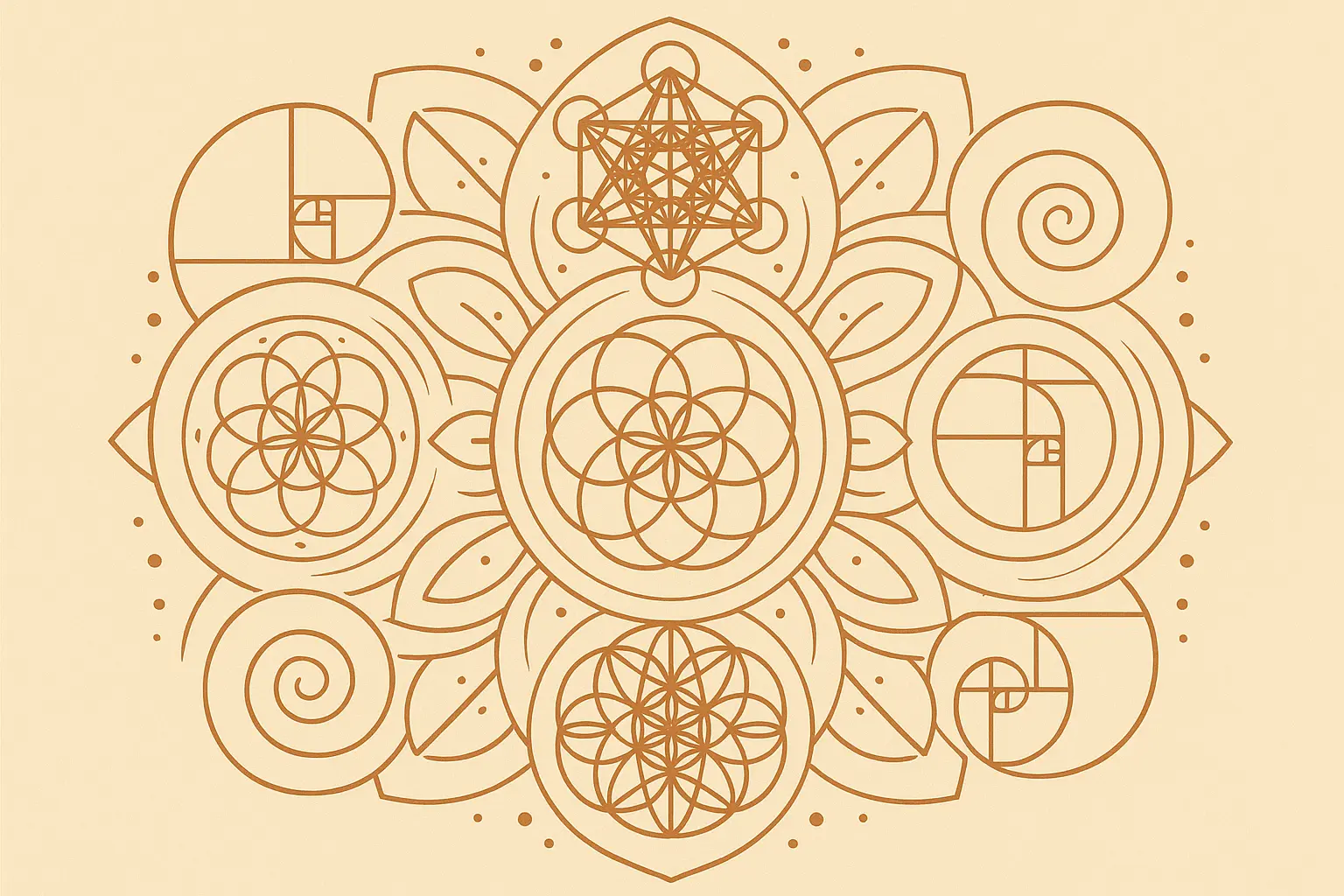 Geometric mandala quarter sleeve tattoo