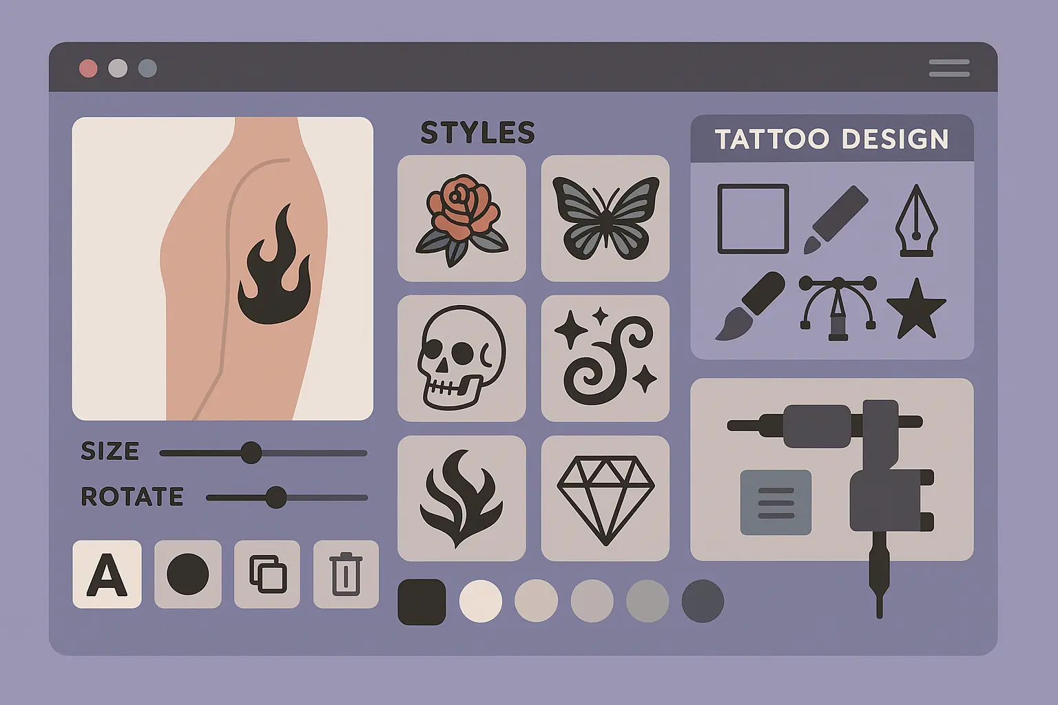 AI tattoo design generation process