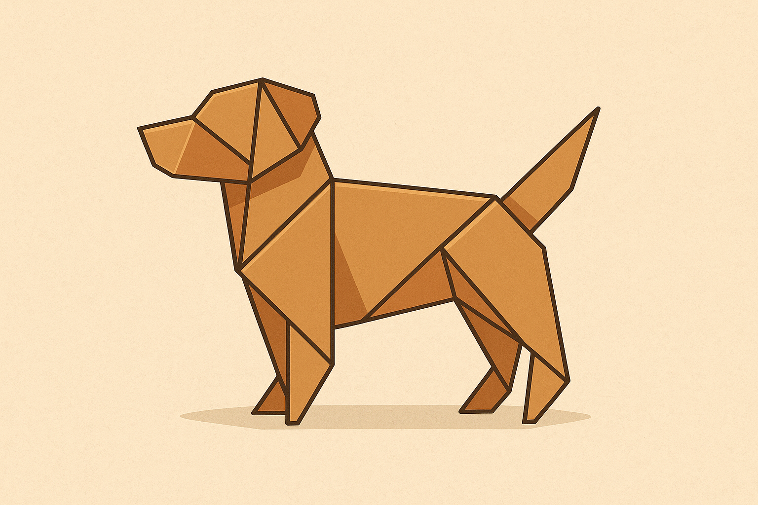 Geometric animal origami style tattoo