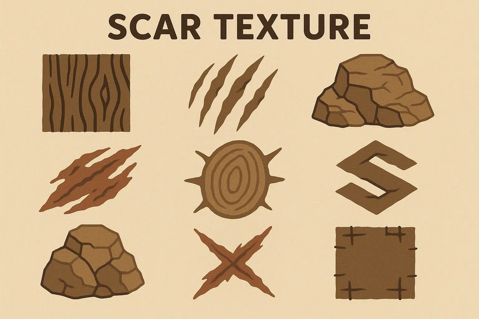 Raised scar tattoo design
