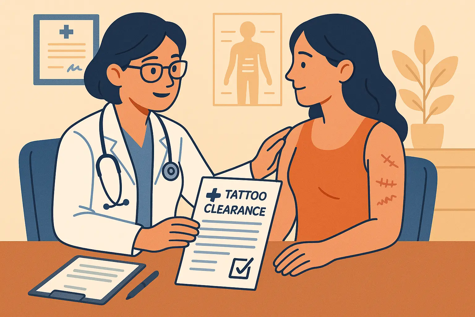 Medical clearance for tattoo