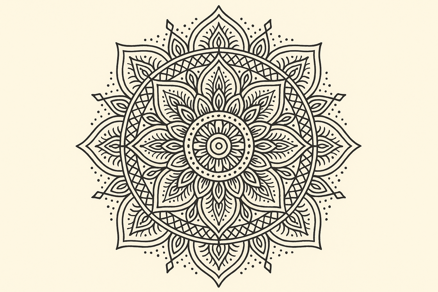 Ornamental sternum mandala design