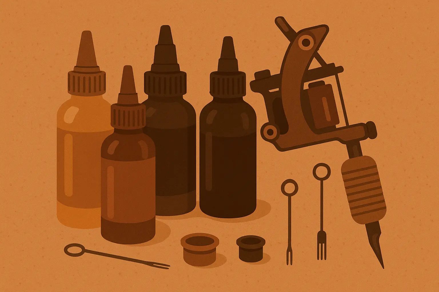 Brown tattoo design examples showing various shades and styles