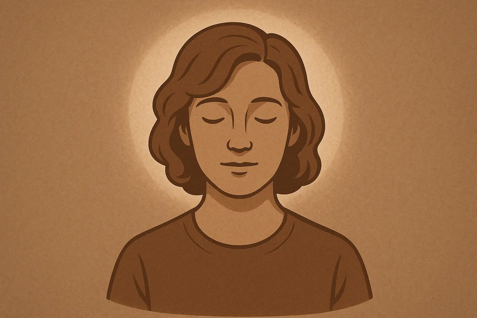 Child portrait memorial tattoo in gentle brown tones