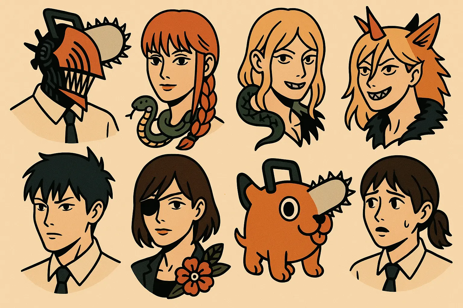 Character portrait tattoo designs