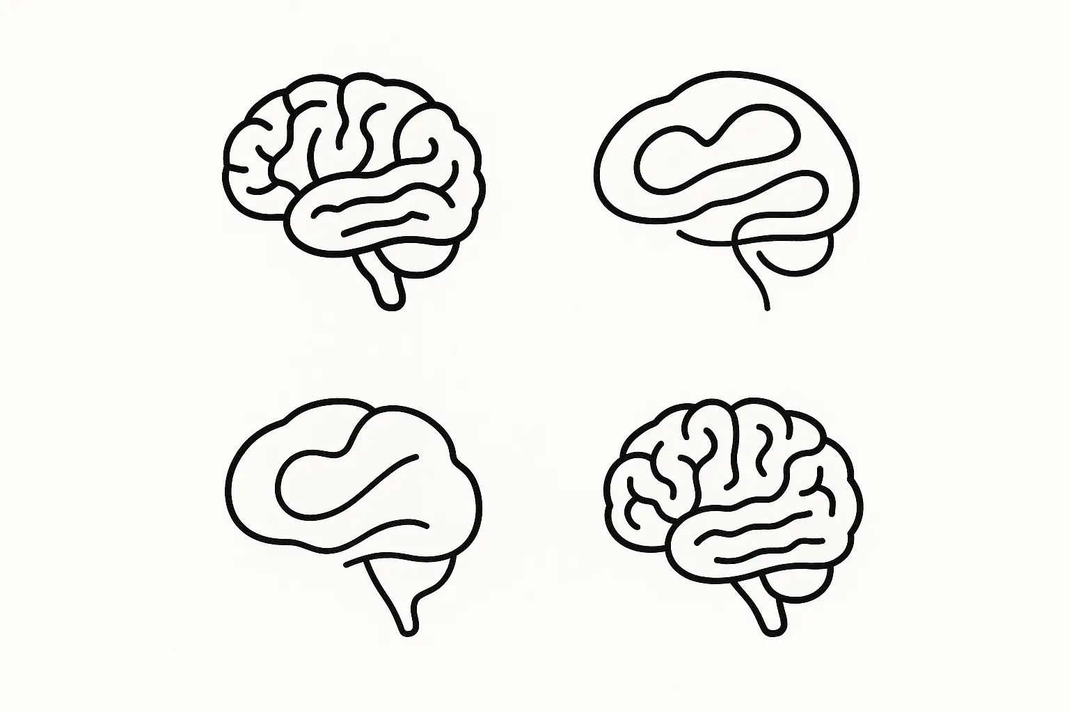 Minimalist small brain tattoo designs showing simple line work and discrete placement options
