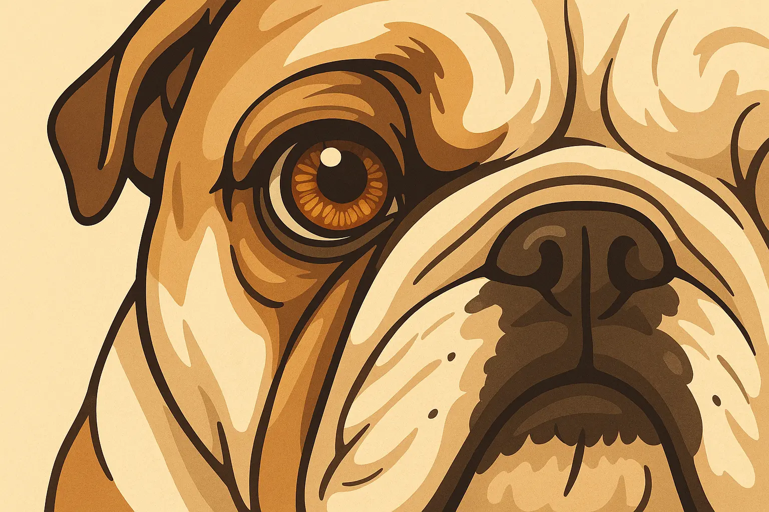 Realistic Bulldog Eye Close-up tattoo