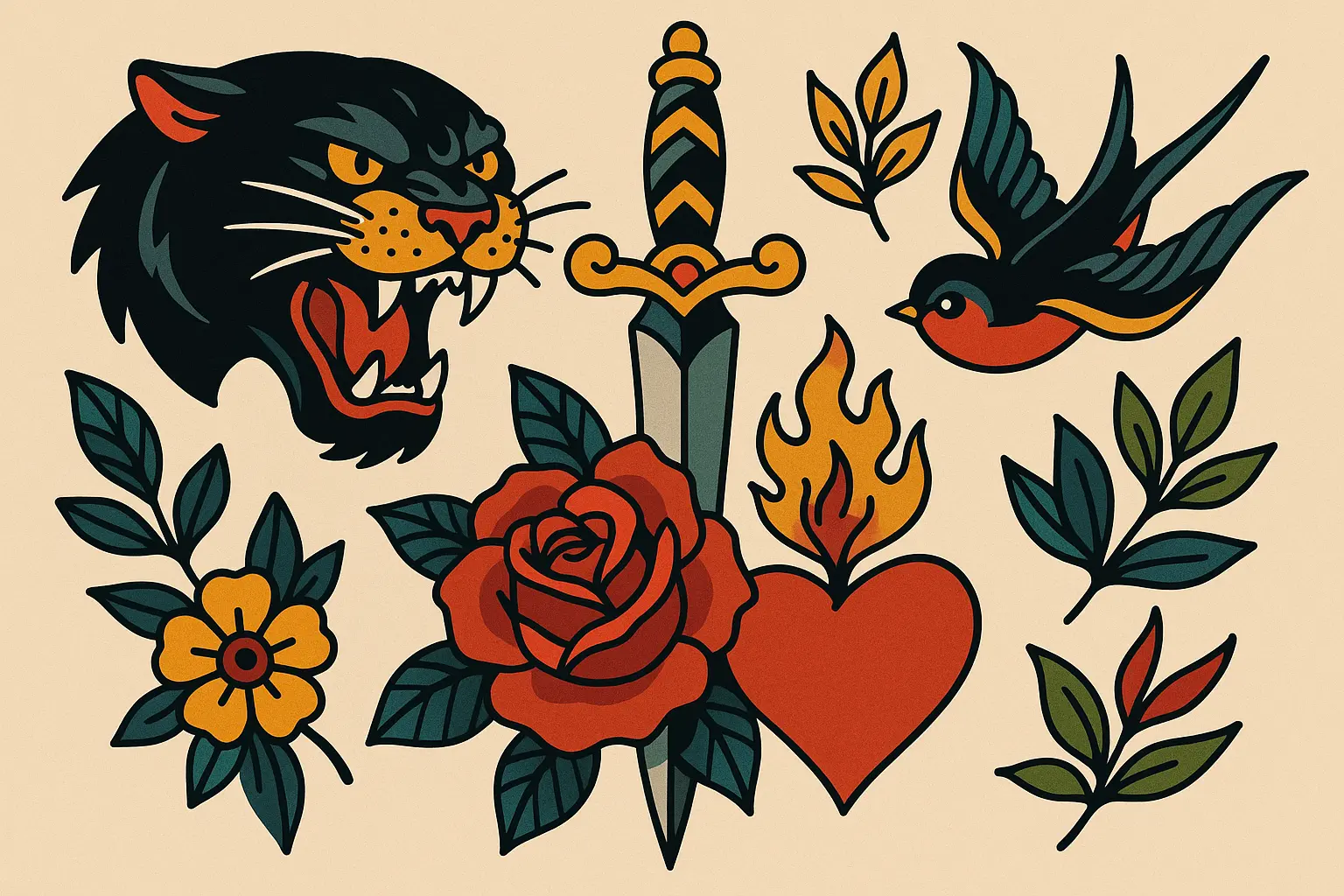 Stylized Creation of Adam tattoo variations