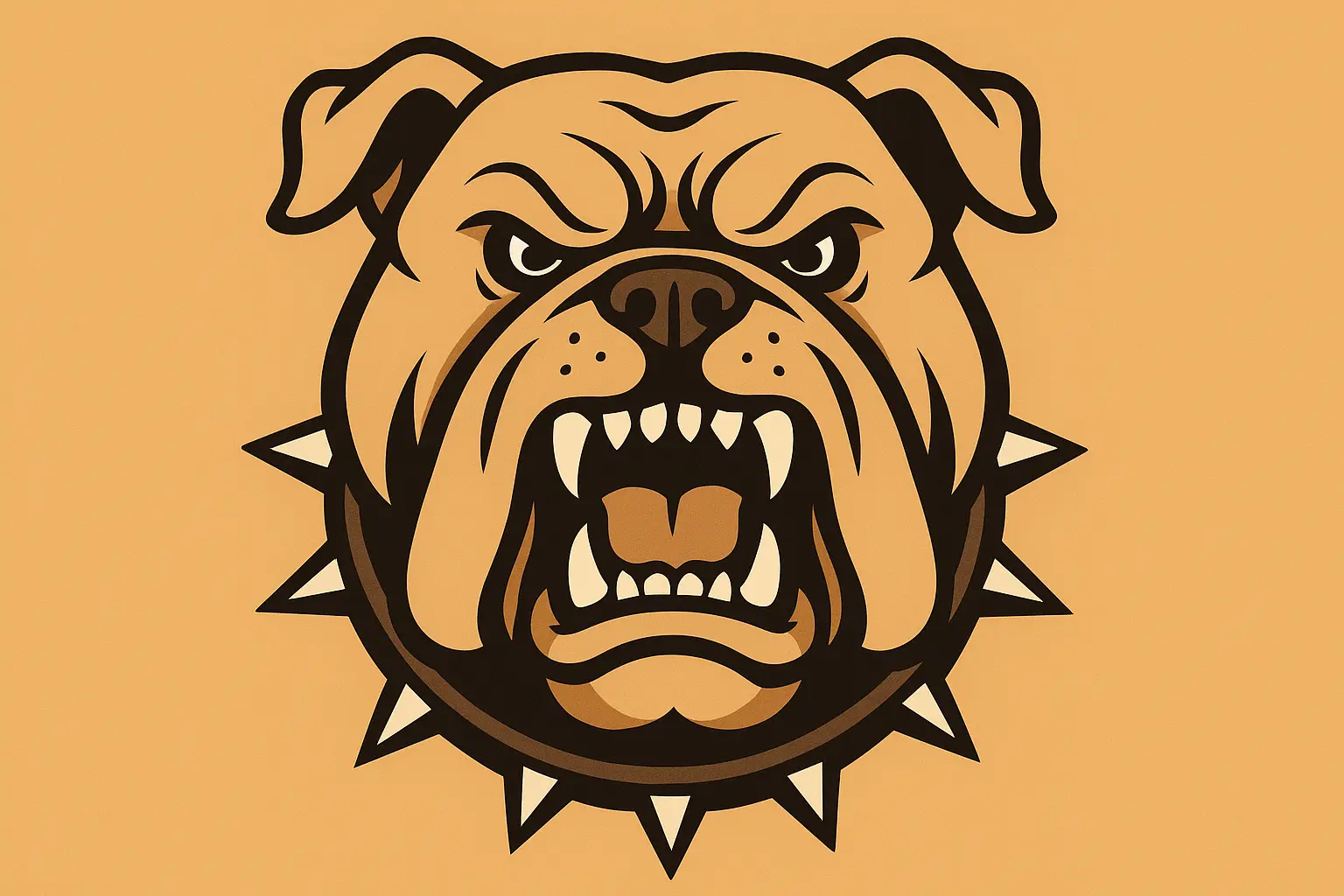 Snarling Bulldog with Bared Teeth tattoo