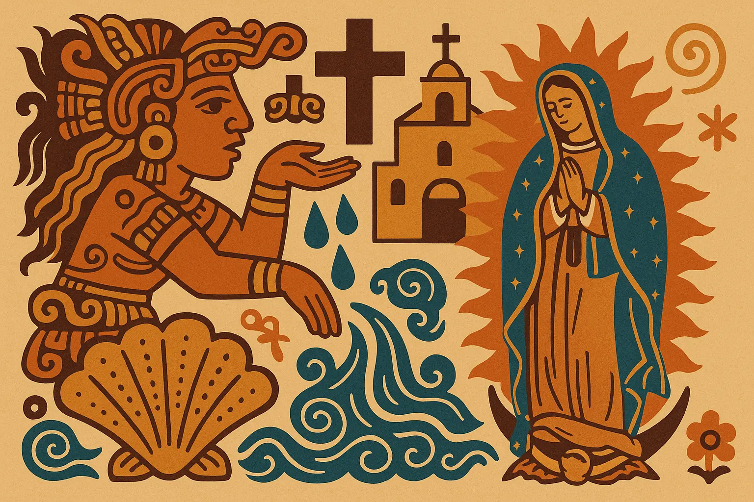 La Llorona tattoo design showing traditional folklore elements