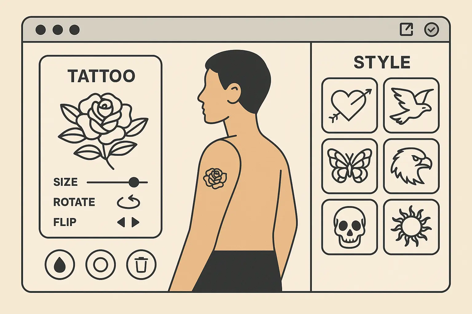 AI tattoo design generation process