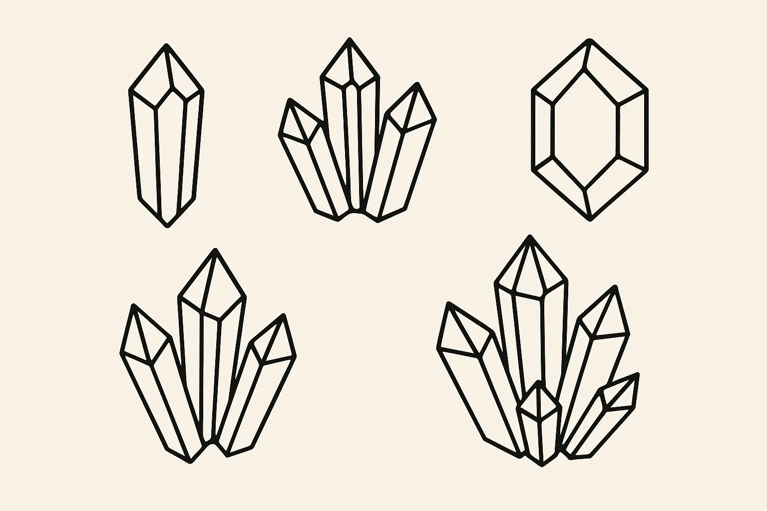 Realistic crystal tattoo designs