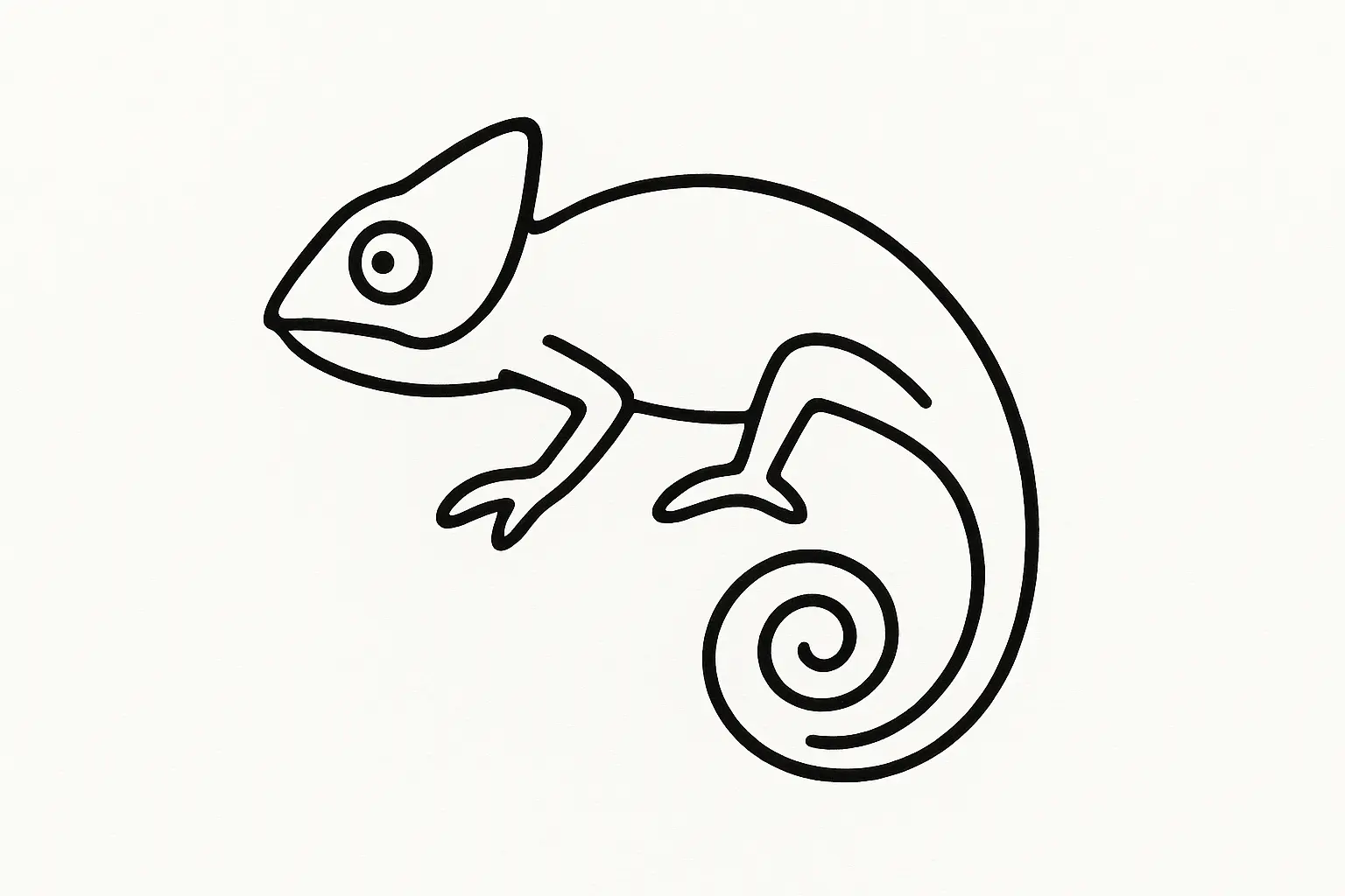 Minimalist chameleon tattoo designs