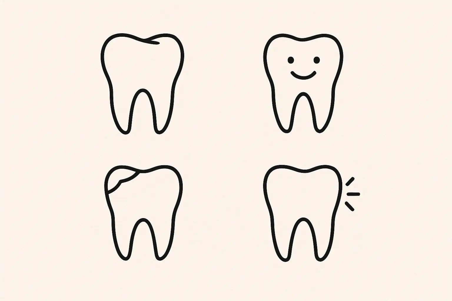 Dot-work mini tooth tattoo design