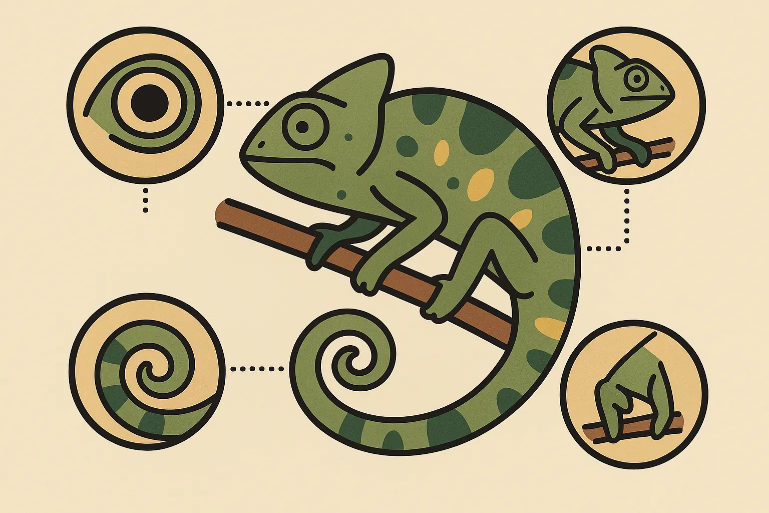 Chameleon tattoo design analysis elements