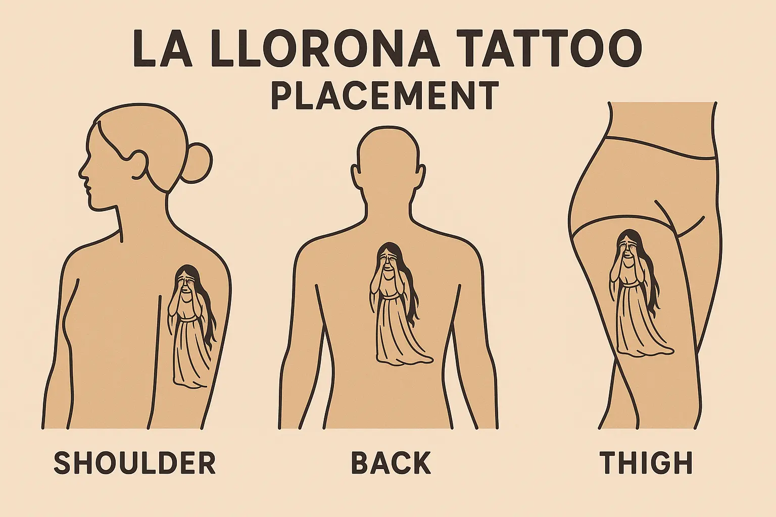 La Llorona tattoo placement options and considerations