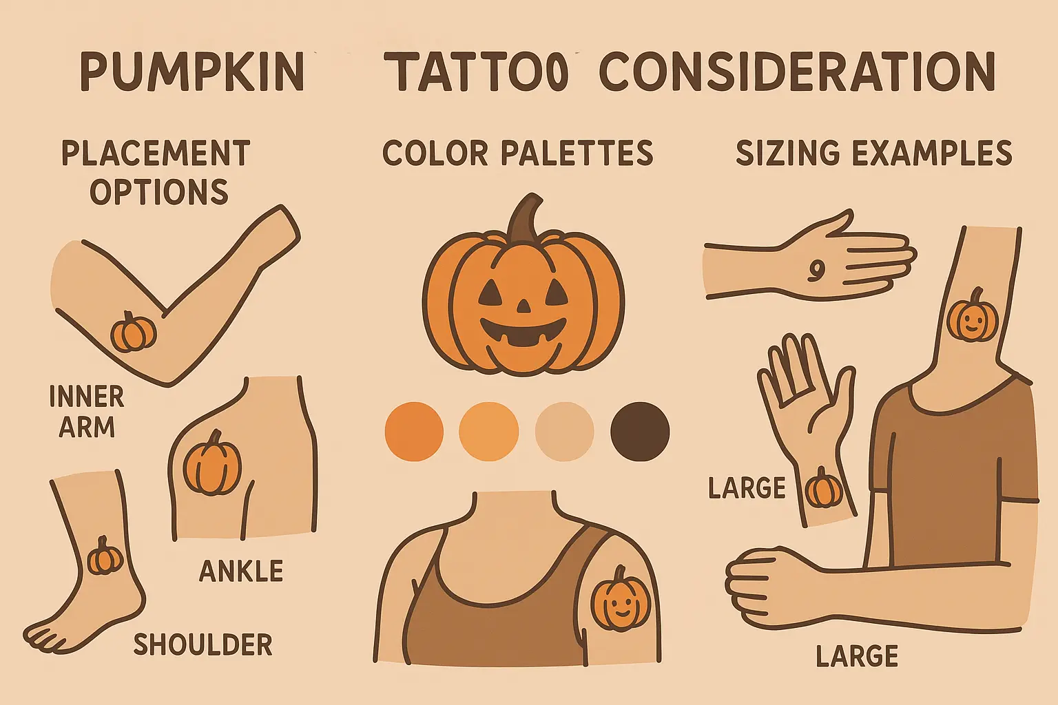 Factors to consider when choosing pumpkin tattoo designs