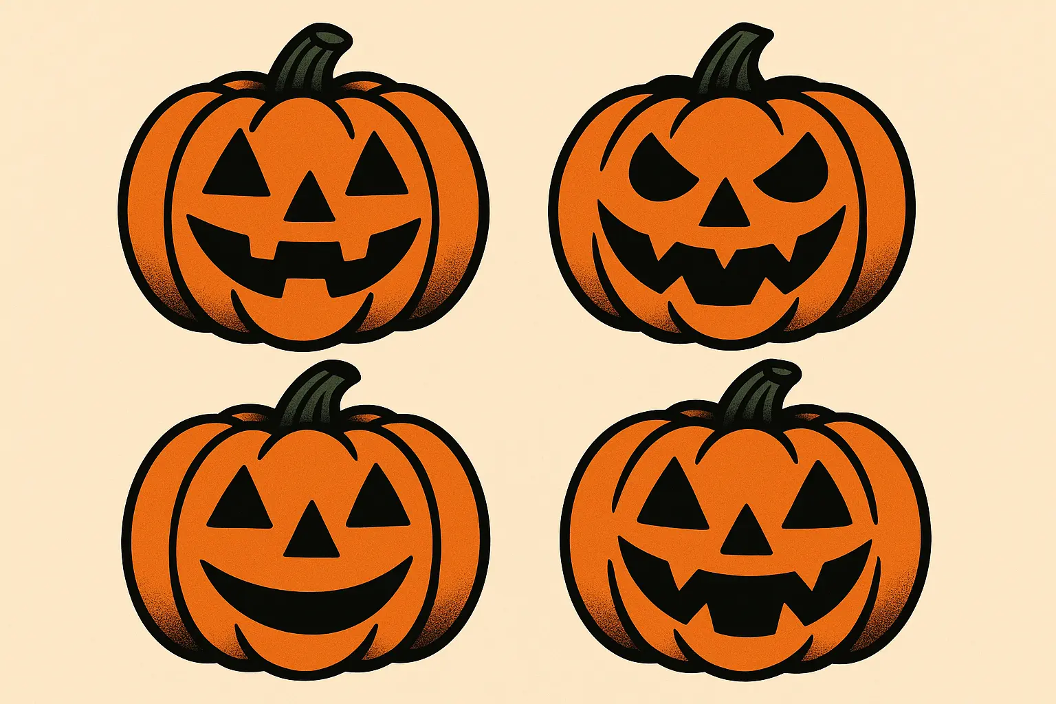 Traditional and neo-traditional pumpkin tattoo designs showcase