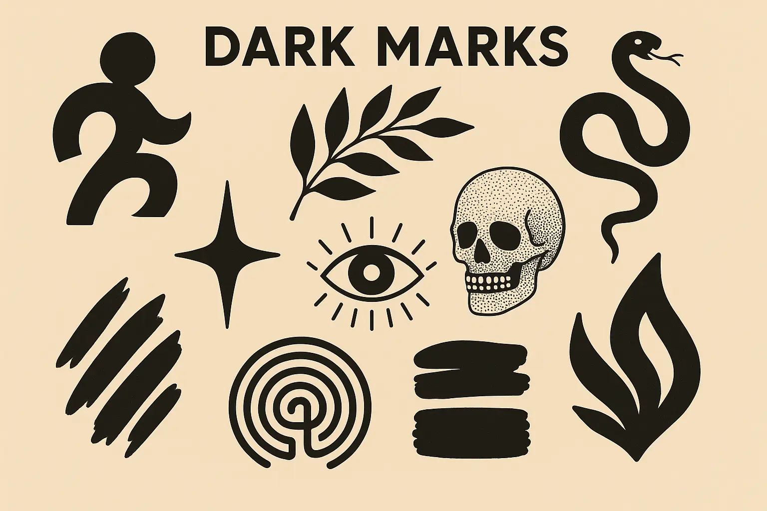 Modern artistic dark mark interpretations