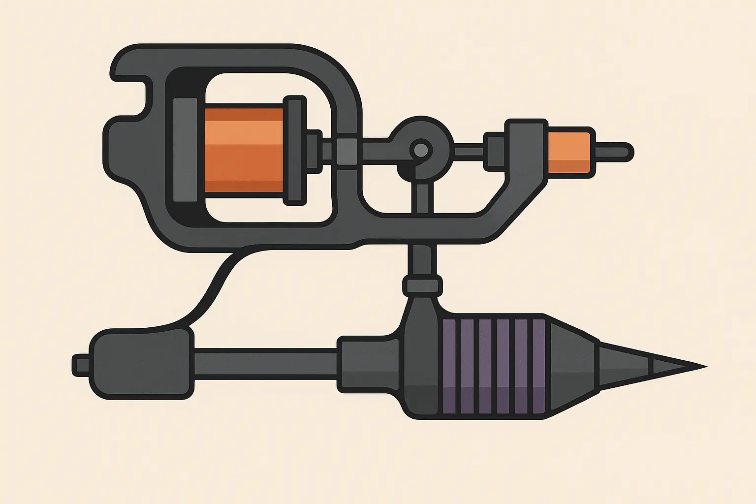 Professional tattoo machine components and selection criteria