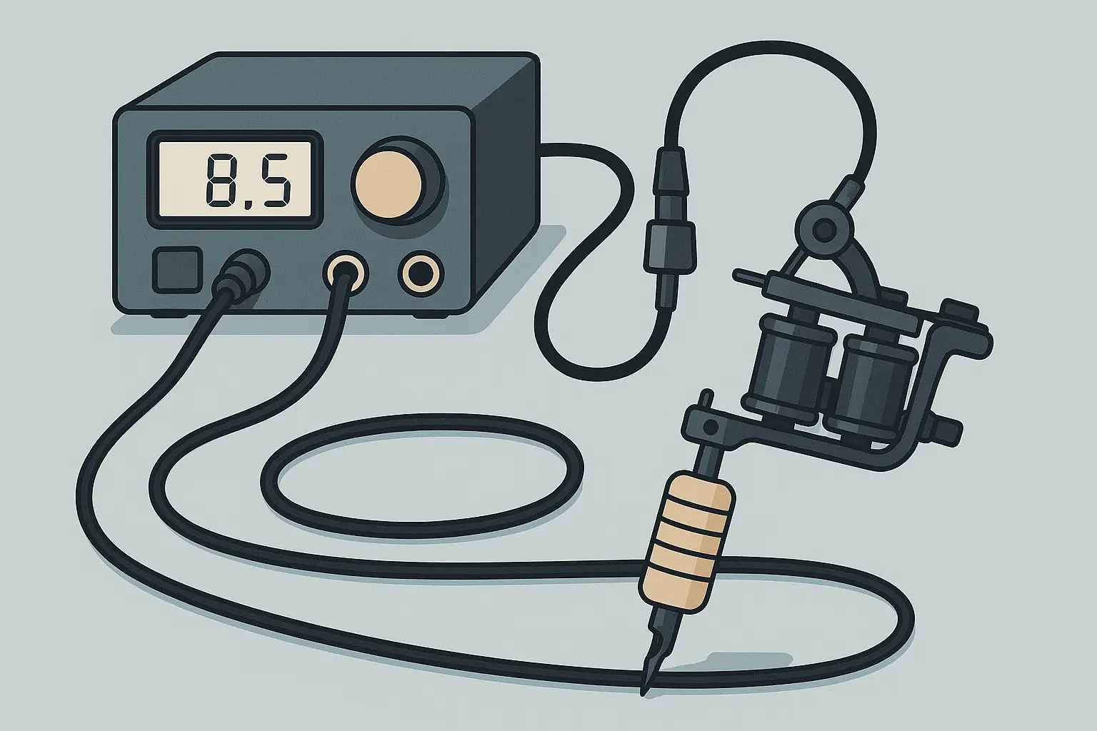 Corded tattoo machines for professional shop environments