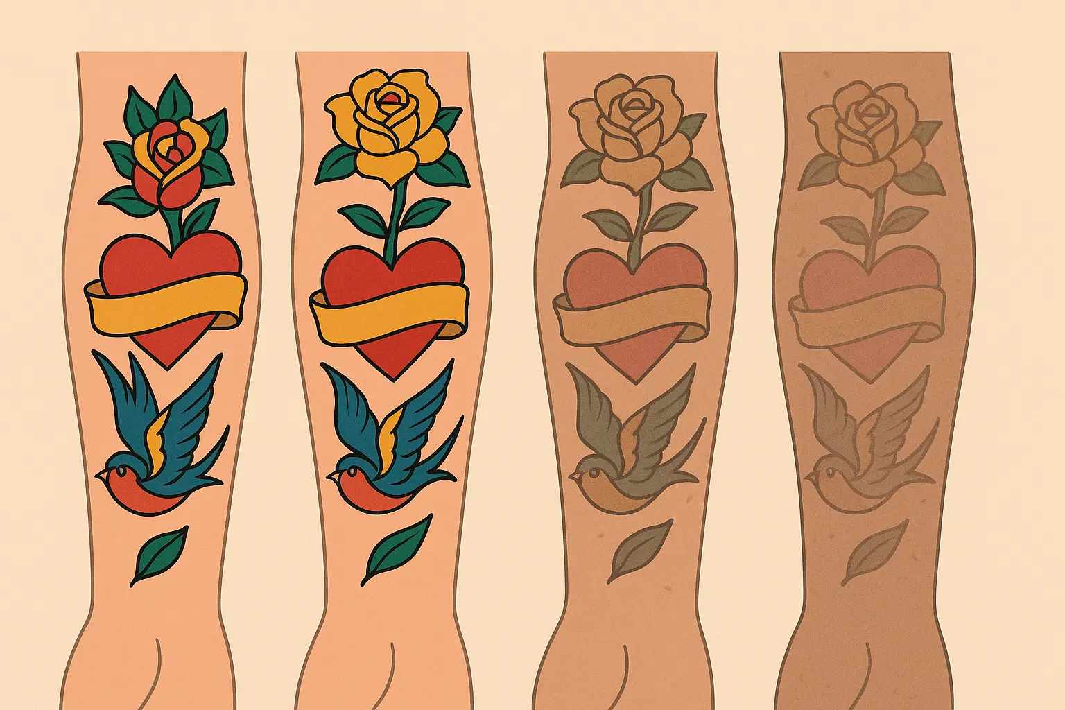 Future technology integration in new school tattoos