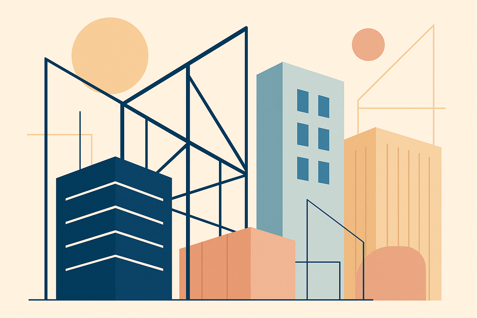 Modern abstract and architectural geometric designs