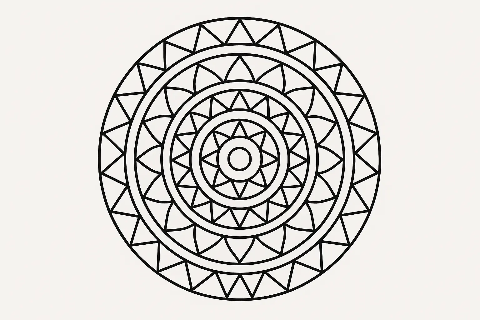 Geometric mandala tattoo design with intricate circular patterns and symmetrical elements