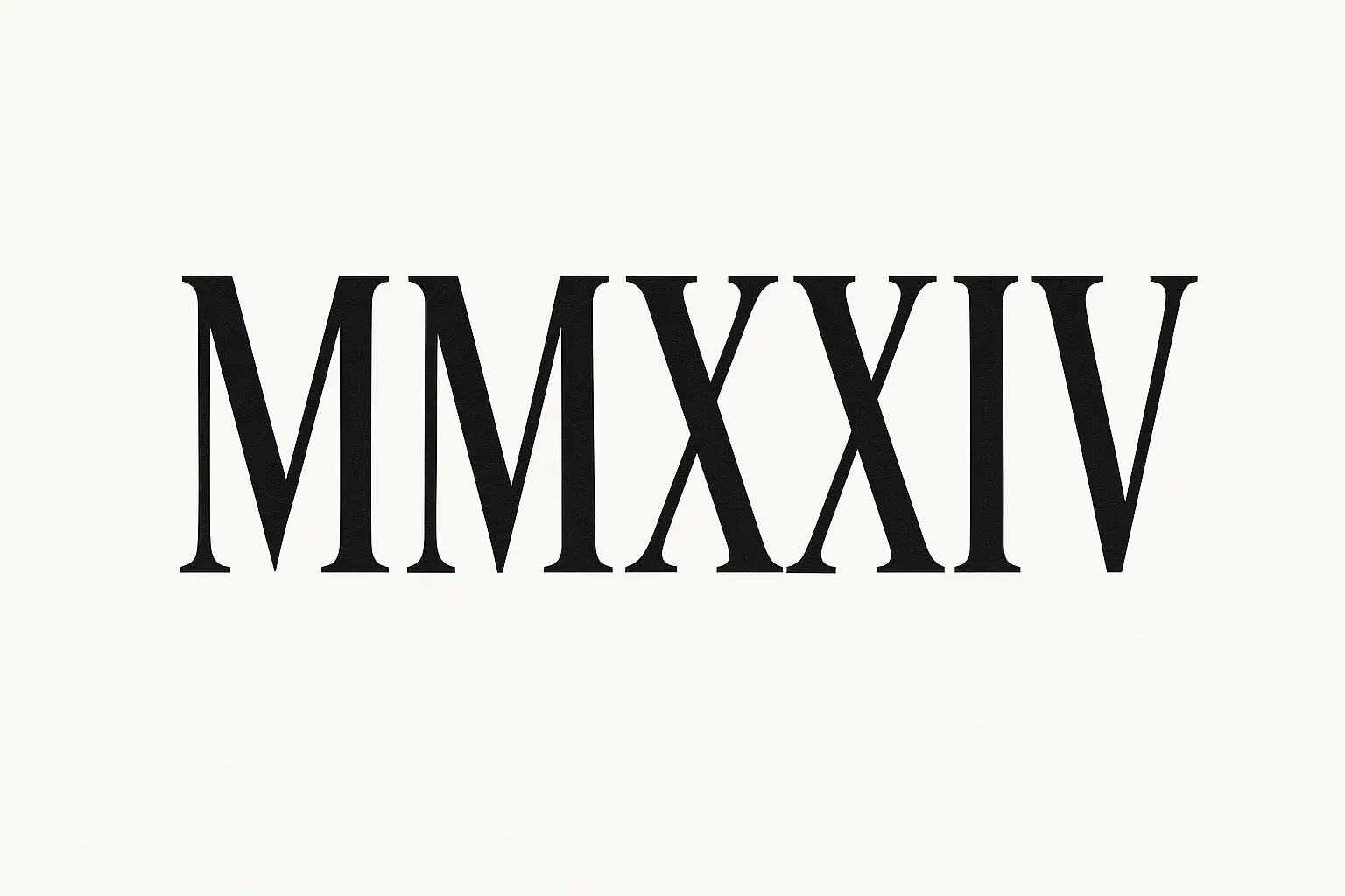 Roman numeral date tattoo design in classic typography