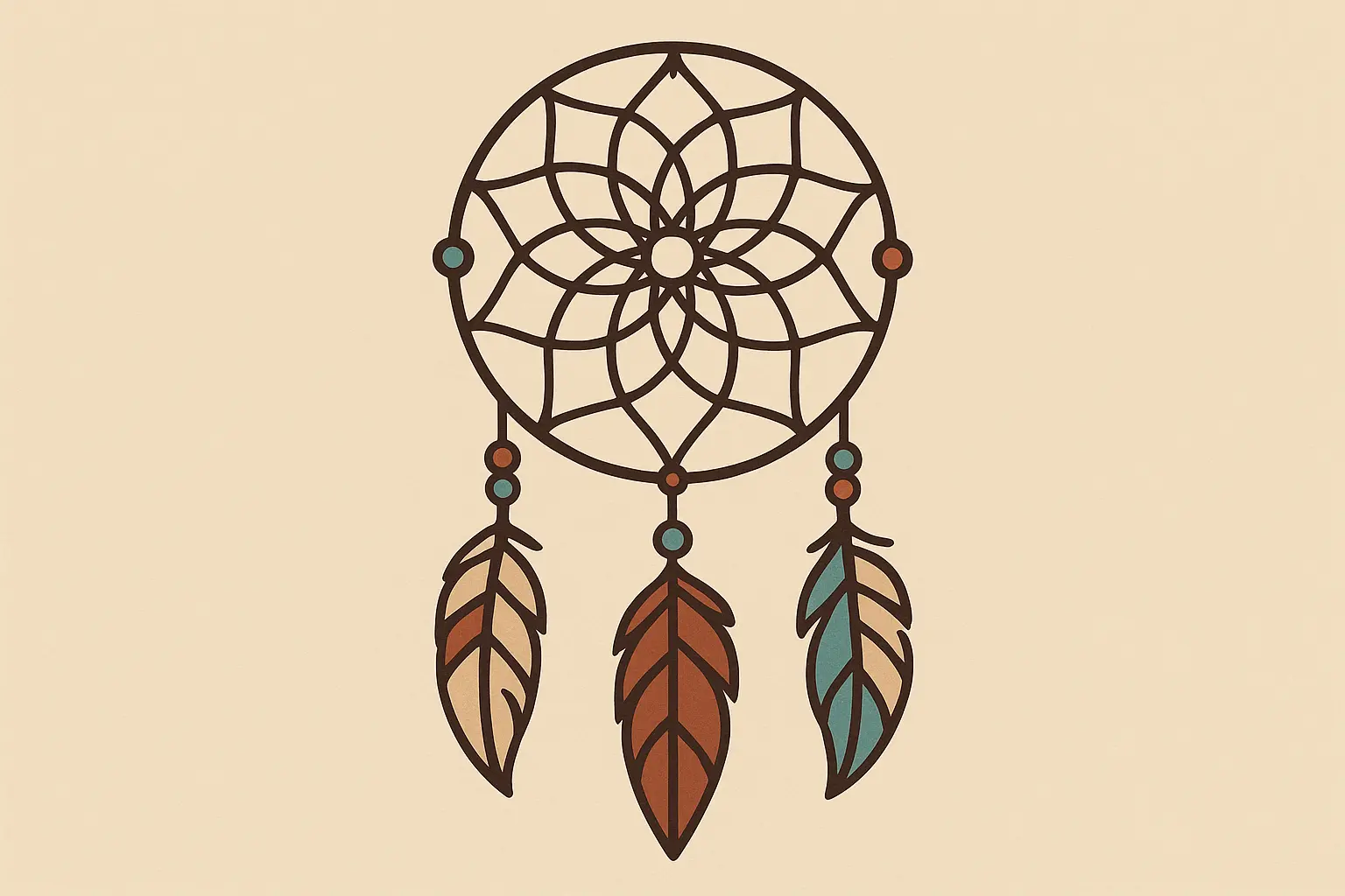 Native American dream catcher web tattoo