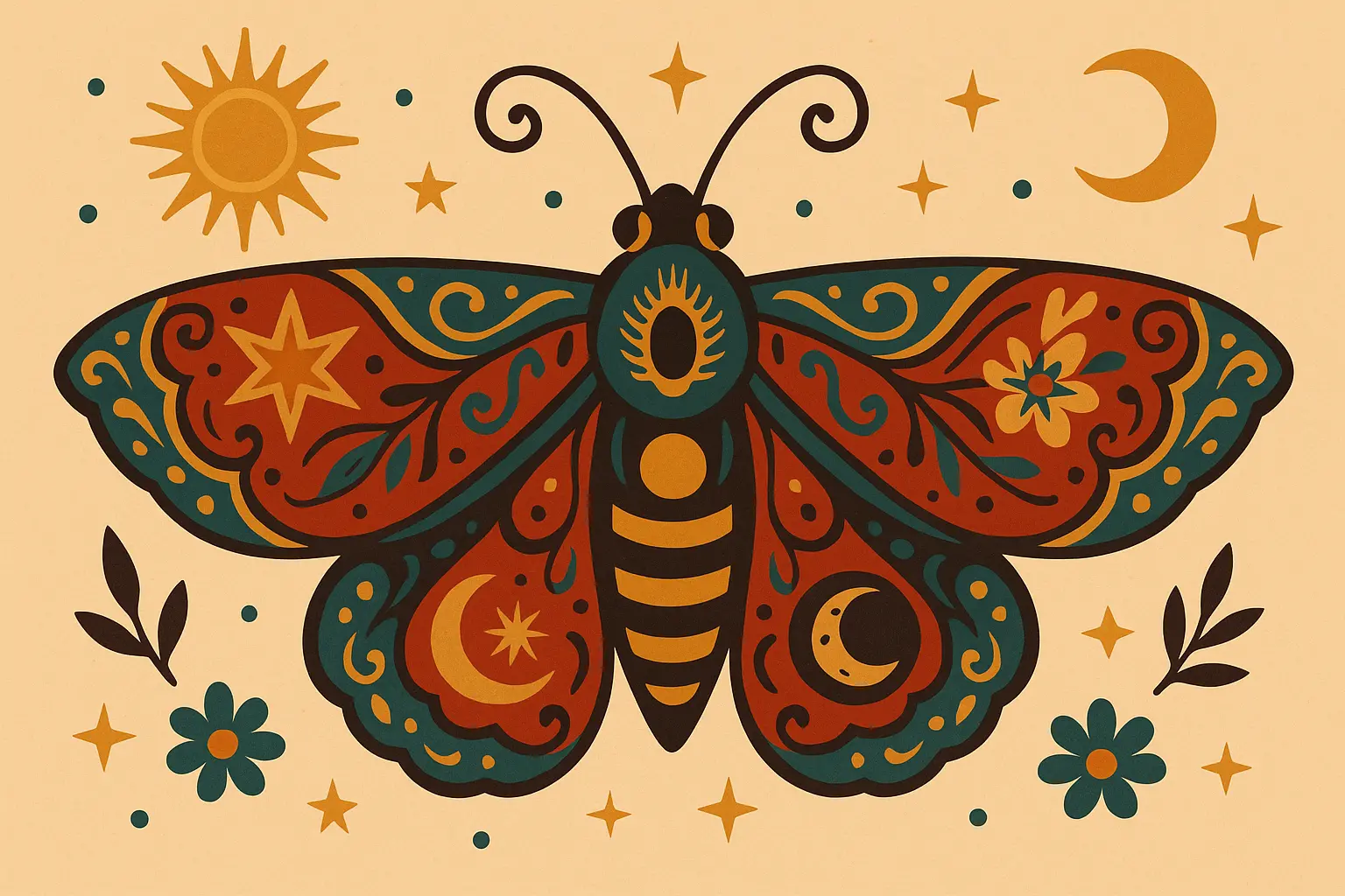 Traditional gypsy patterns and motifs