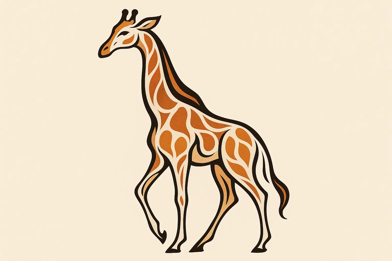 Abstract giraffe tattoo interpretation