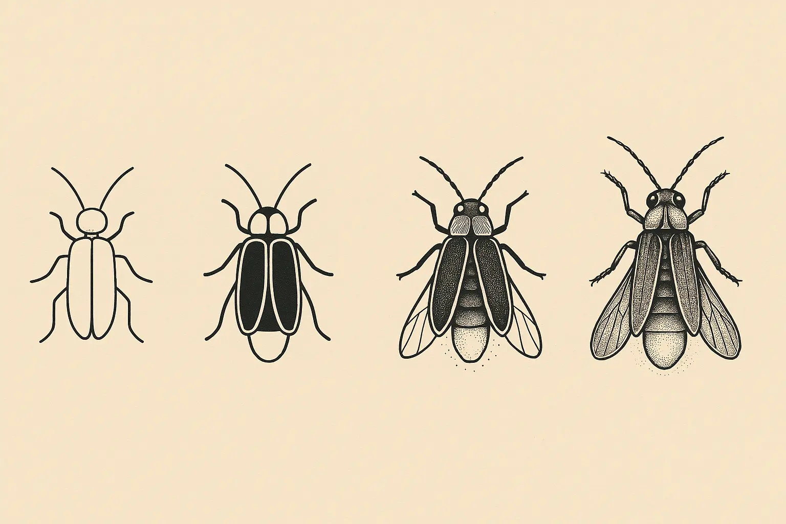 Firefly tattoo design complexity comparison