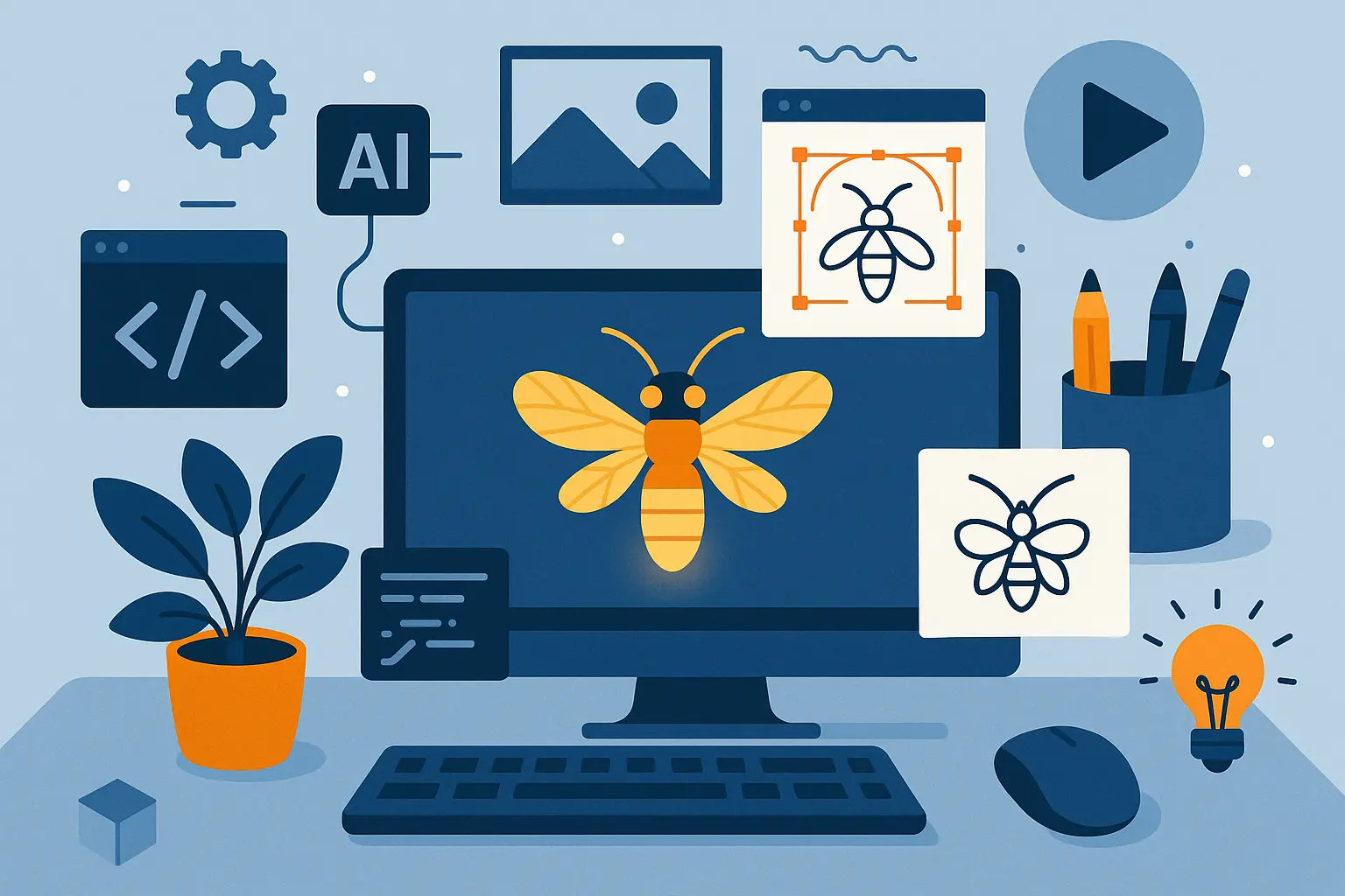 AI-powered firefly tattoo design process