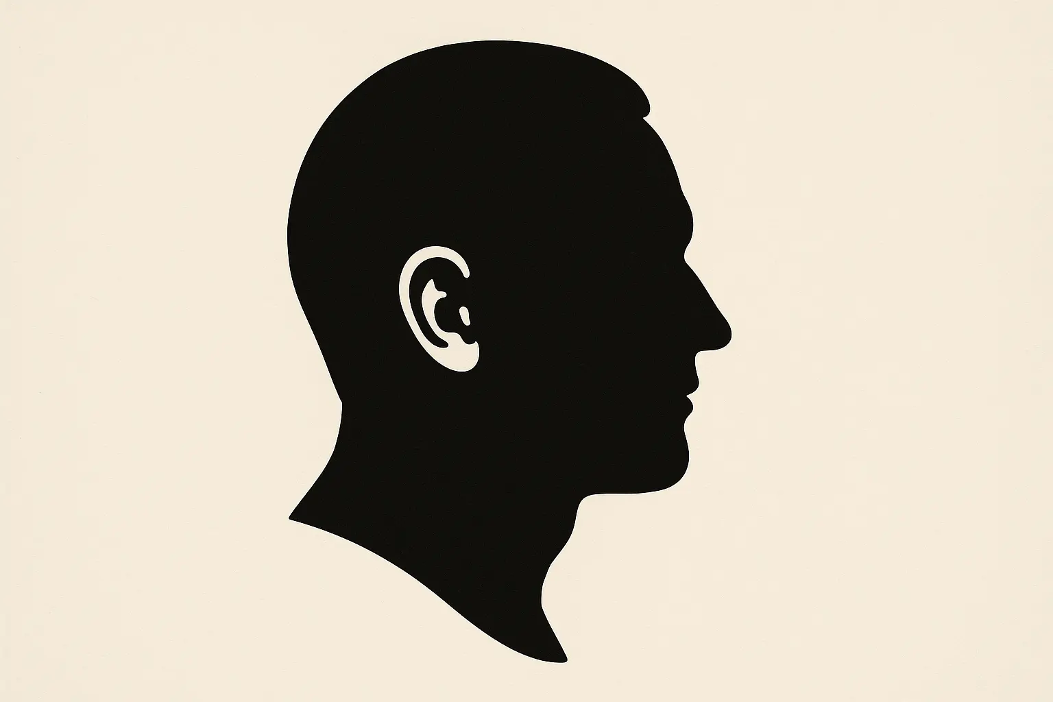 Portrait silhouette tattoo design showing clean profile outline
