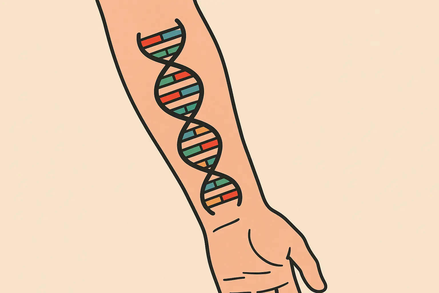 DNA tattoo design showcase