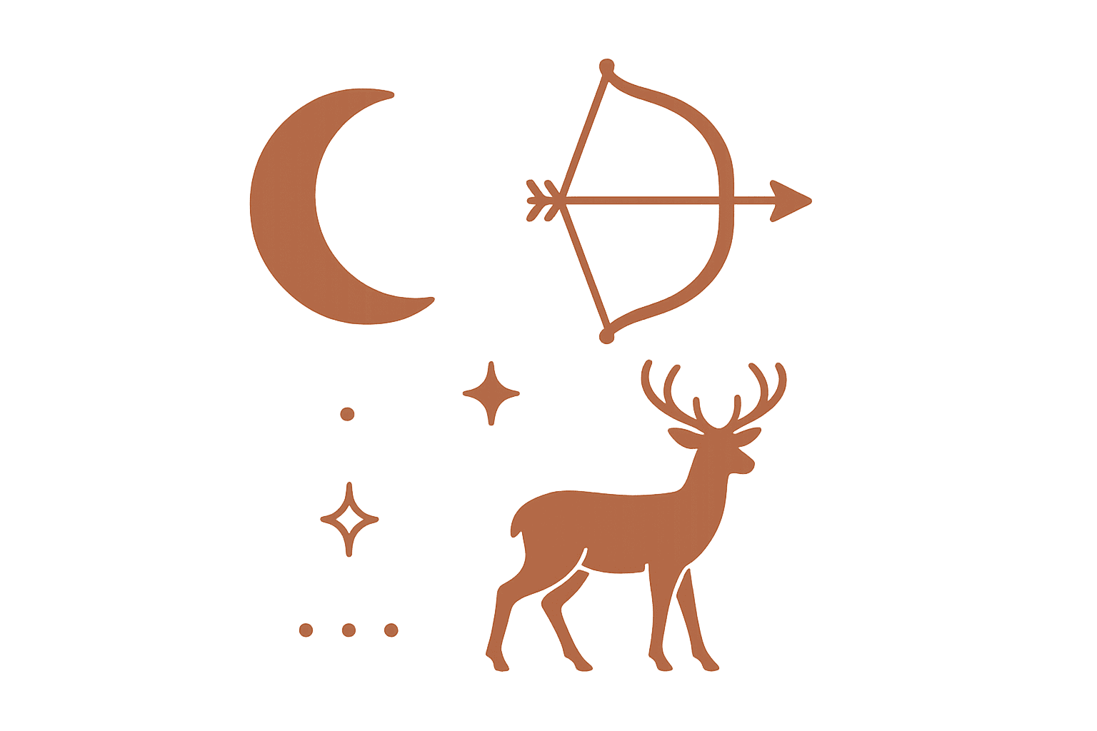 Arrow and constellation pattern design