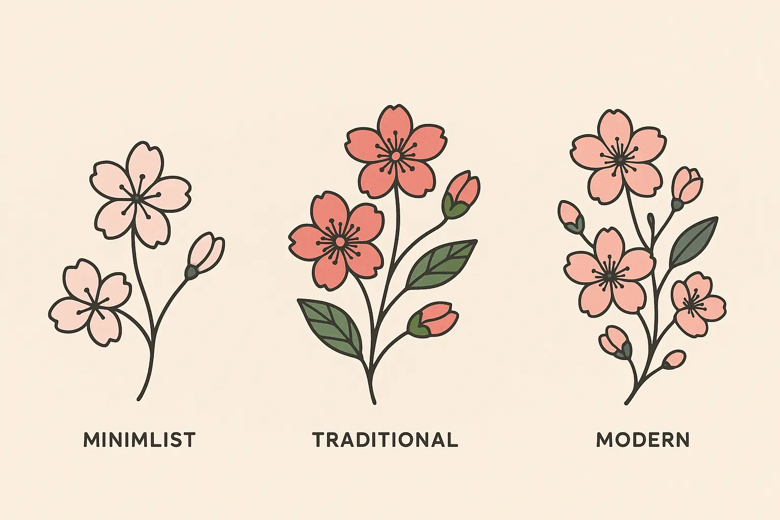Cherry blossom tattoo design performance comparison
