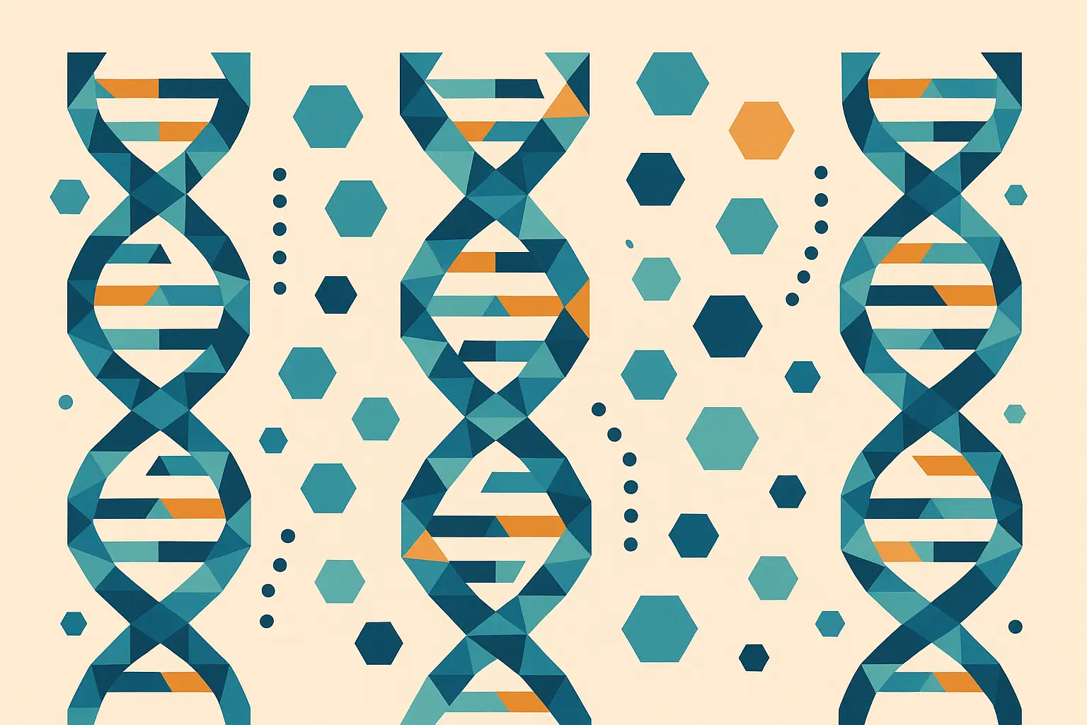 Geometric DNA tattoo patterns
