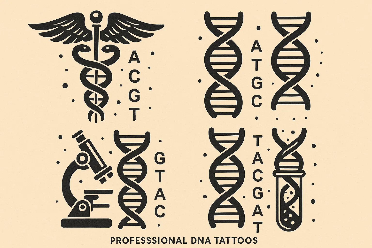 Genetic code sequence tattoo
