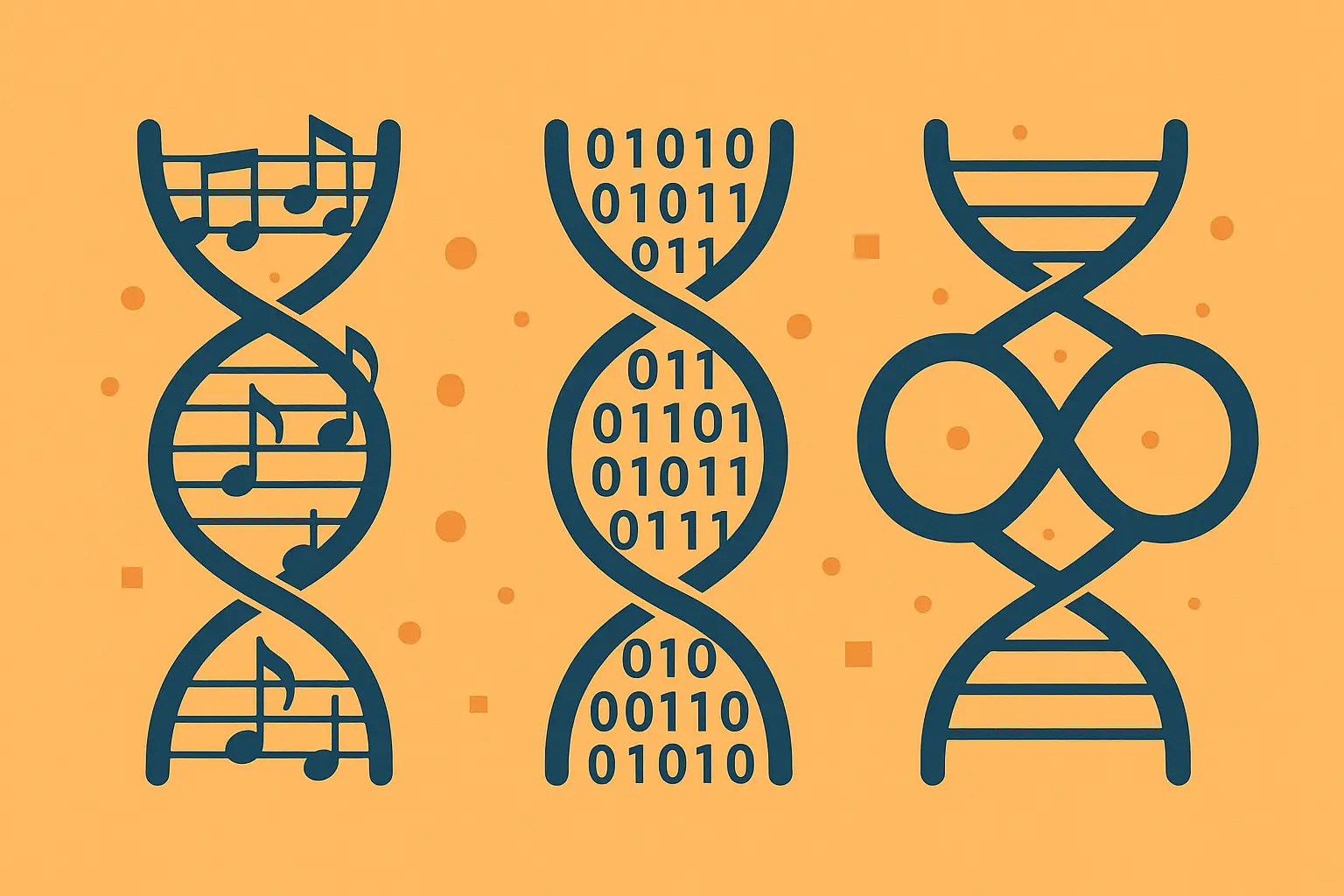 Digital code DNA tattoo design