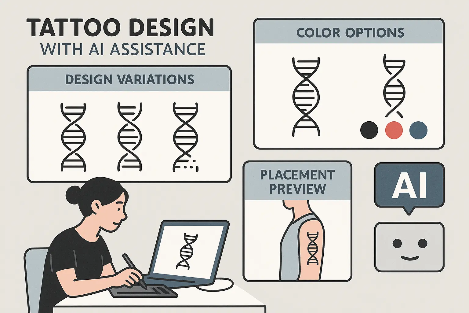 AI tattoo design generation process