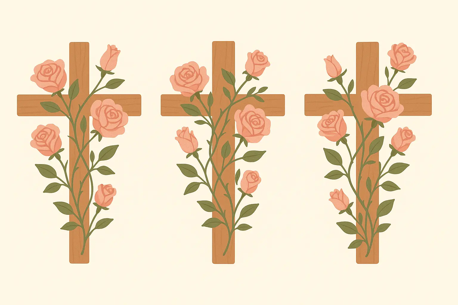 Memorial three cross tattoo with names and tribute elements