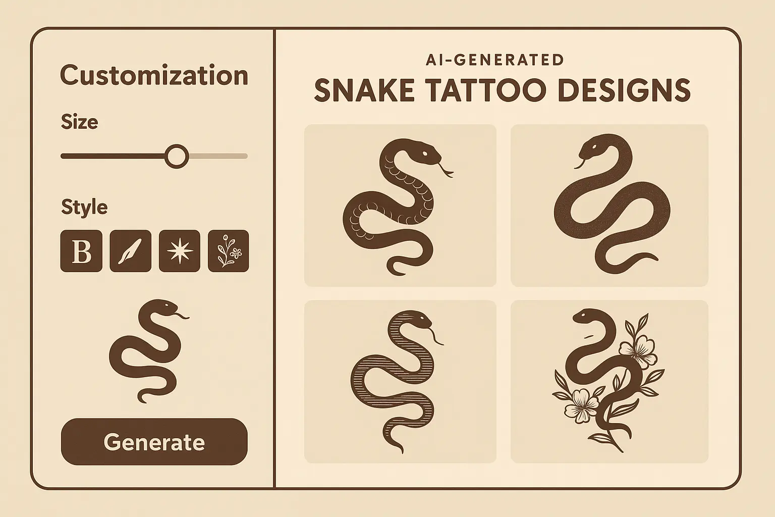 AI tattoo design generation platform