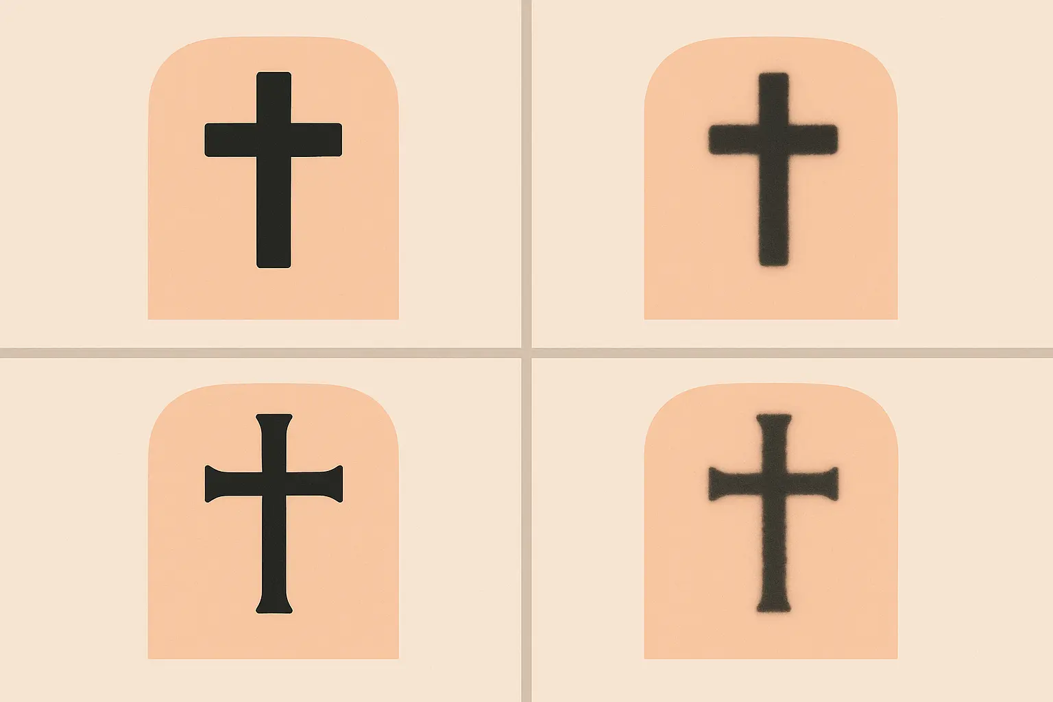 Lifestyle compatibility guide for three cross tattoo designs