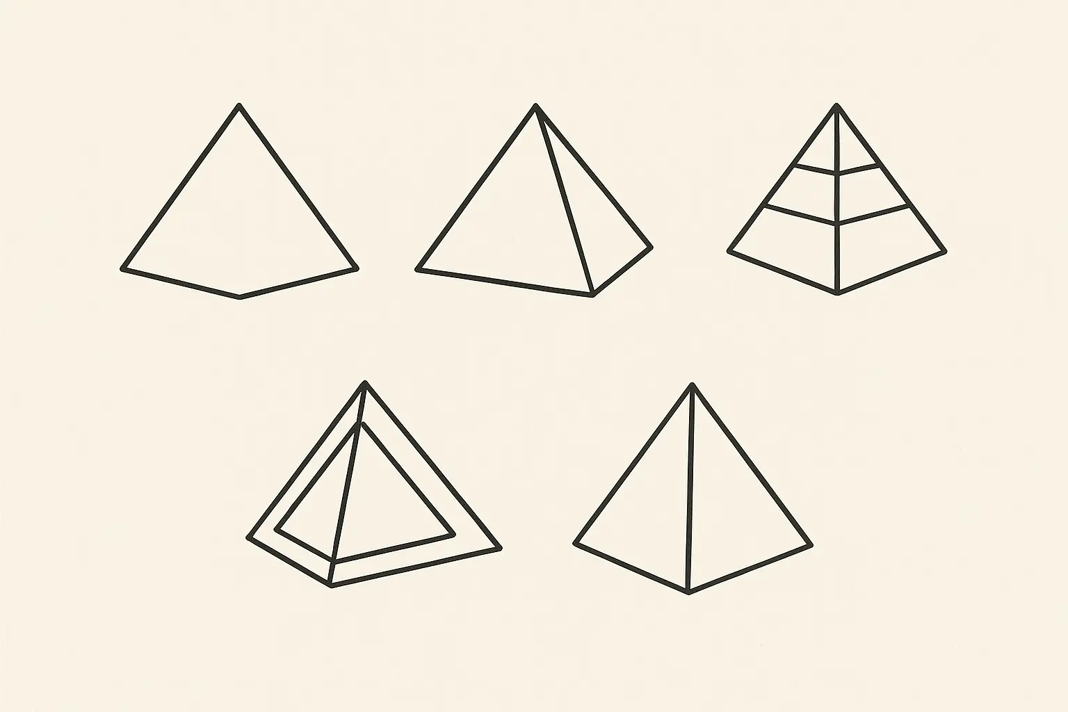 Minimalist pyramid tattoo designs collection