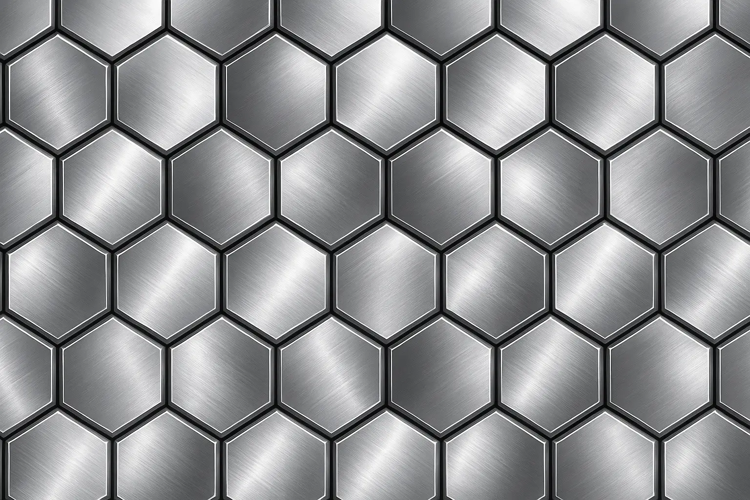 Chrome hexagonal honeycomb pattern tattoo
