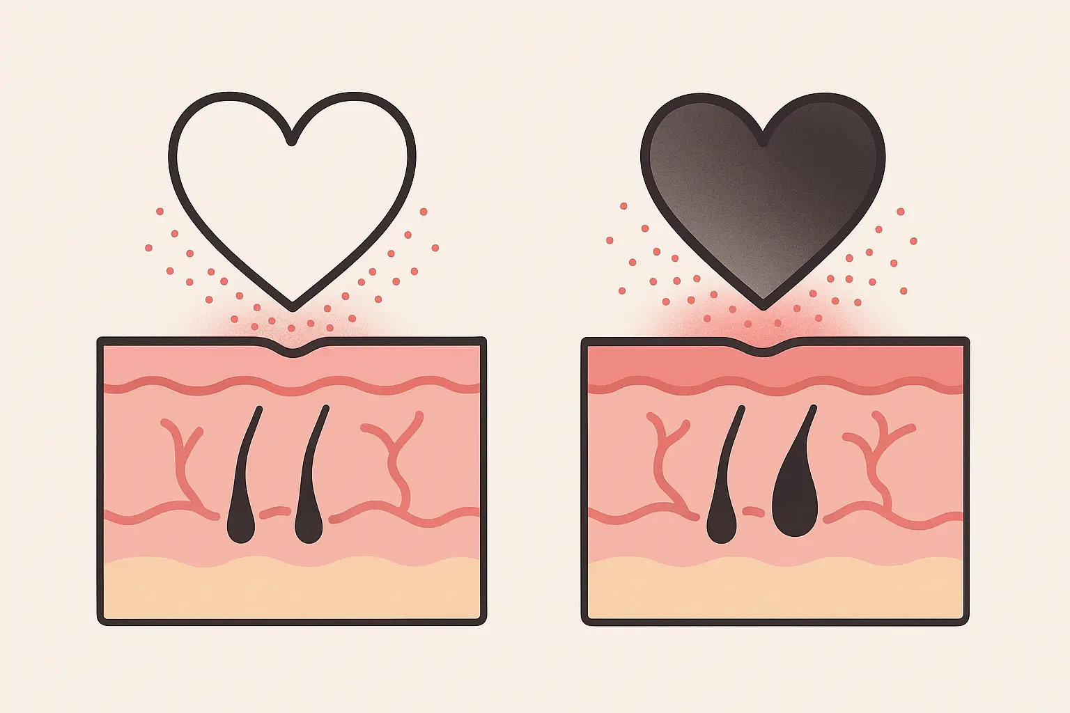 Complex tattoo healing zones showing different recovery rates