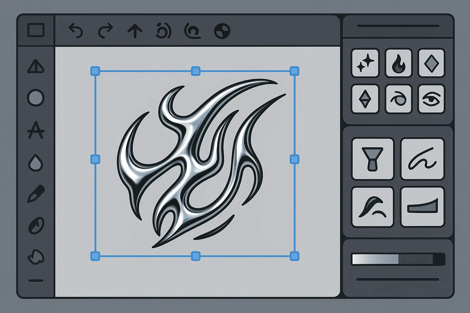 Tattoo Generator IQ chrome design interface