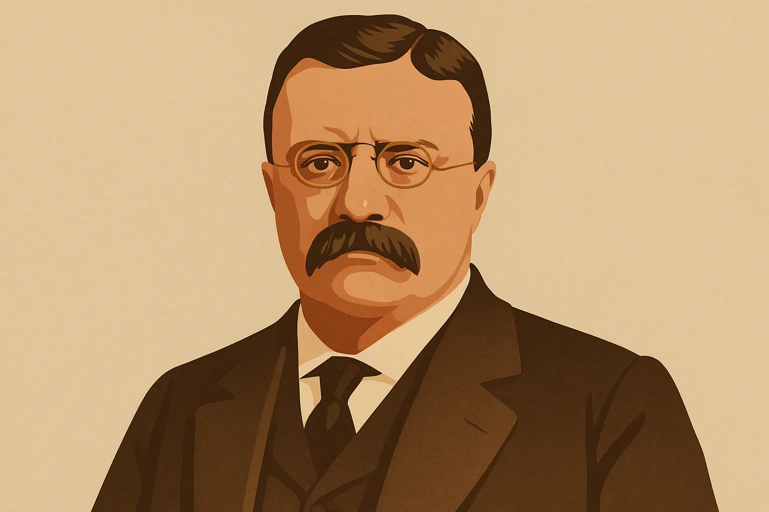 Theodore Roosevelt portrait tattoo design
